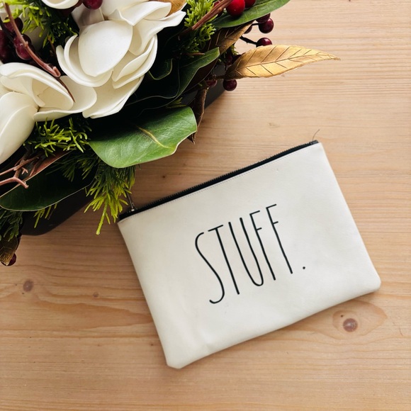 Rae Dunn Handbags - Rae Dunn Stuff Black Interior Zipper Pouch Women’s Cosmetic Travel